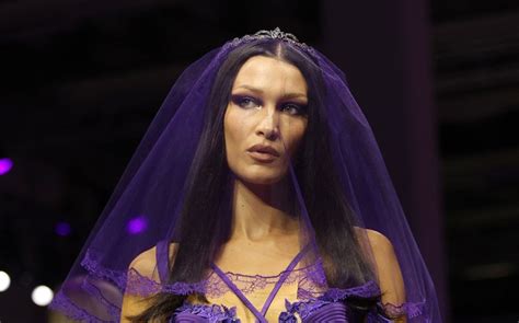 versace bella hadid purple dress|Versace Spring 2023: Goths, Brides, and Directional Purple .